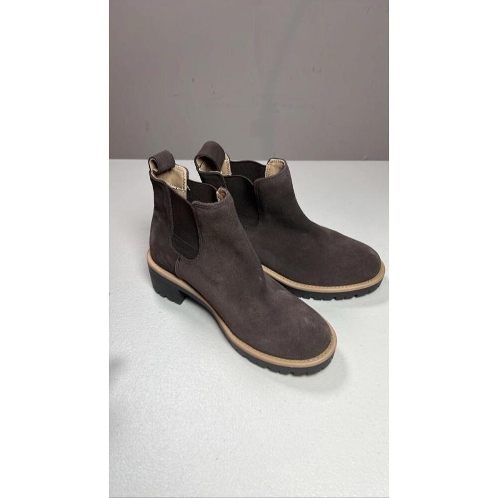 Blondo Women's Mayes Chelsea Boot Brown Suede Waterproof Ankle Boots Size 7.5